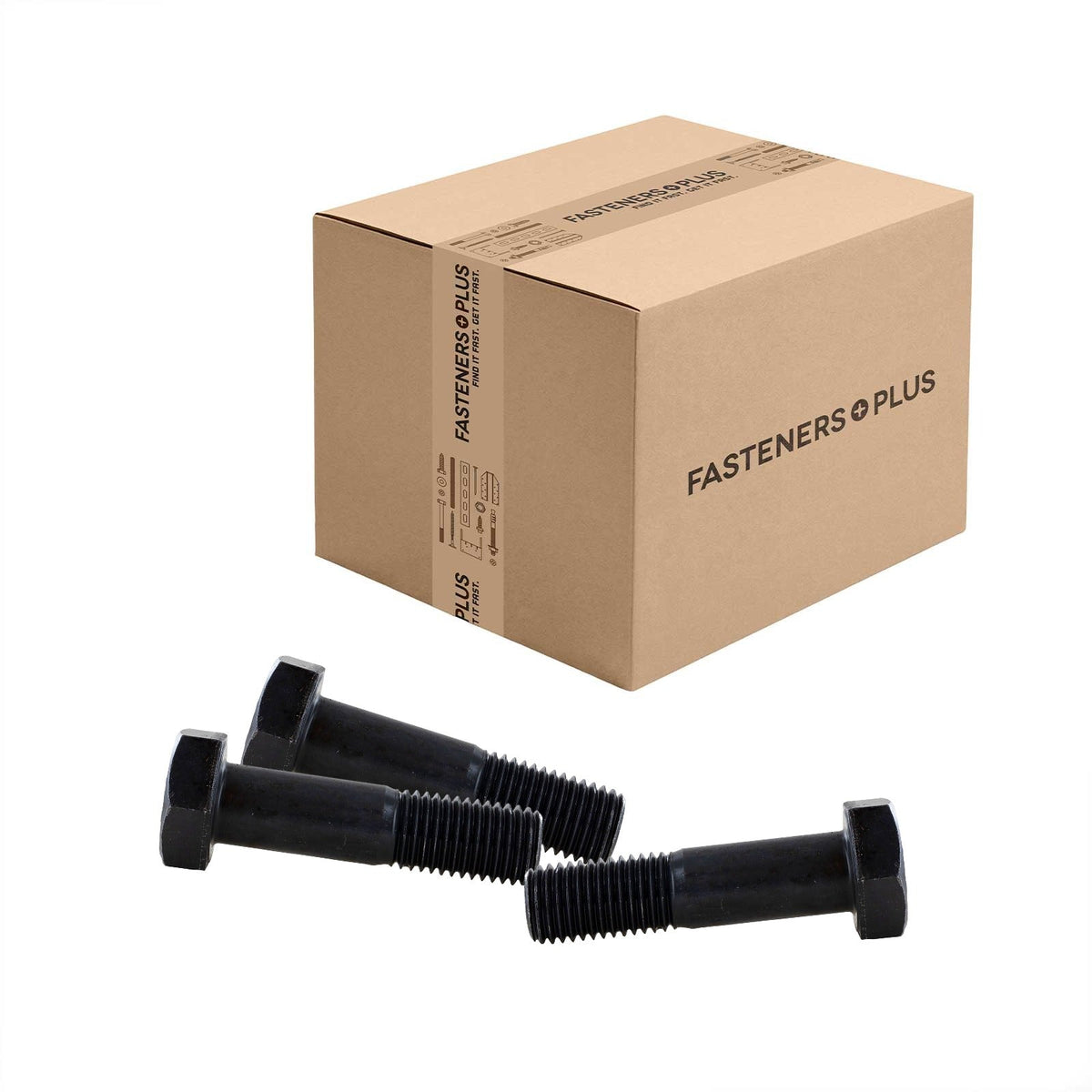 Conquest 1" x 4" A325 Type 1 Heavy Hex Structural Bolt, Plain - Carton of 180