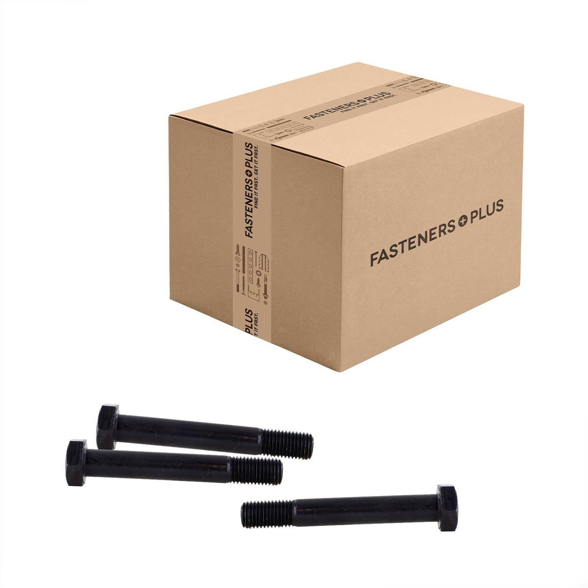 Conquest 1" x 7" A325 Type 1 Heavy Hex Structural Bolt, Plain - Carton of 30