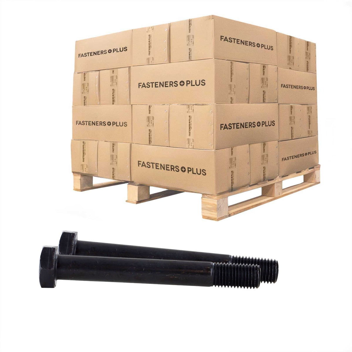 Conquest 1" x 8" A325 Type 1 Heavy Hex Structural Bolt, Plain - Pallet of 270