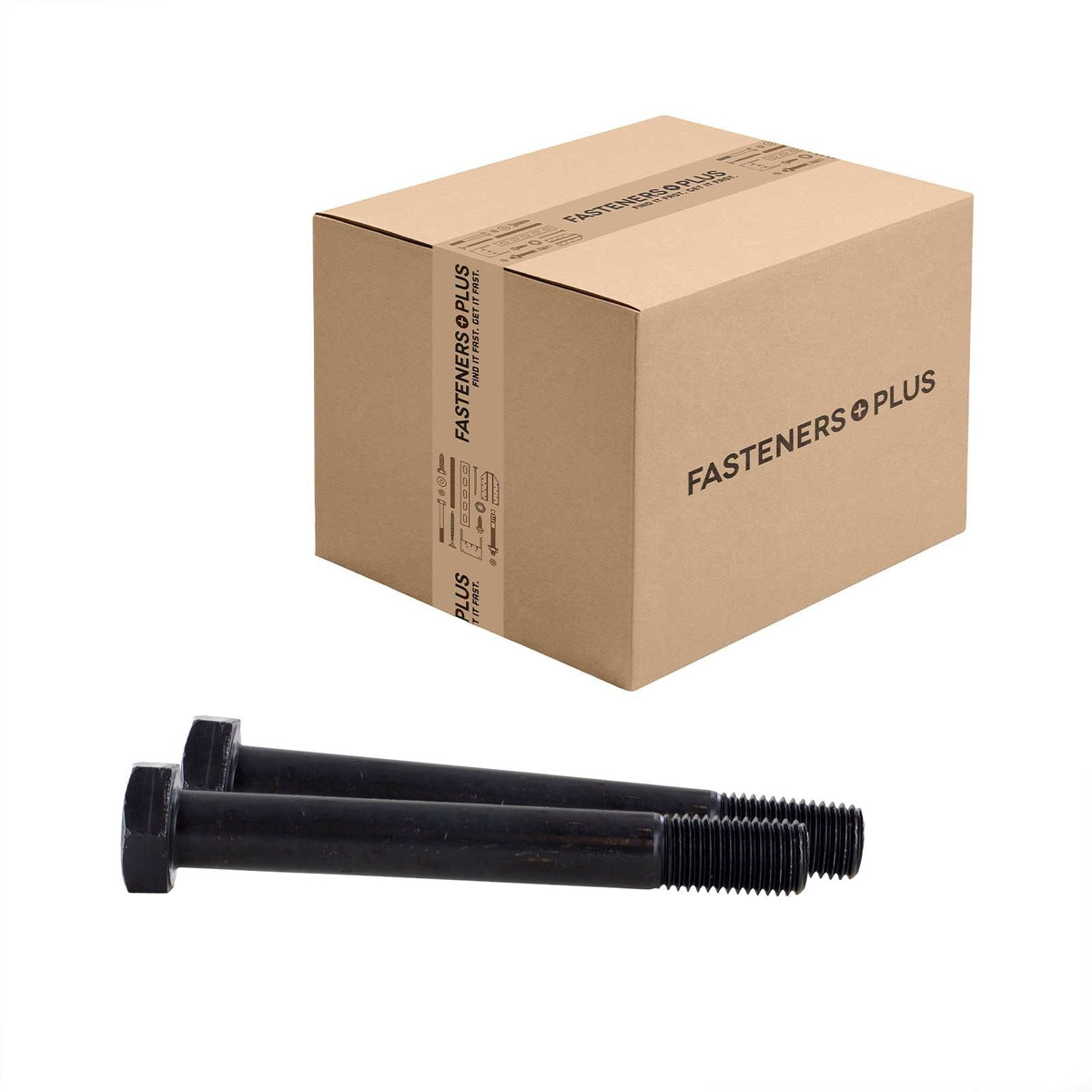 Conquest 1" x 8" A325 Type 1 Heavy Hex Structural Bolt, Plain - Carton of 30