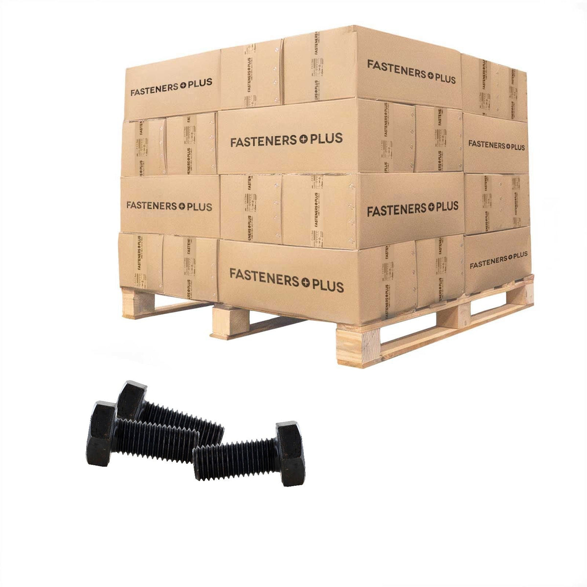 Conquest 3/4" x 1-3/4" A325 Type 1 Fully Coarse Threaded Heavy Hex Structural Bolt, Plain - Pallet of 4,950