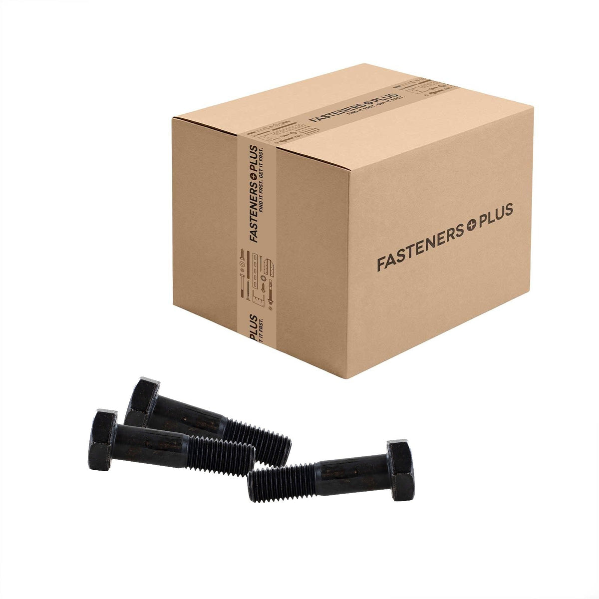 Conquest 3/4" x 3" A325 Type 1 Heavy Hex Structural Bolt, Plain - Carton of 400