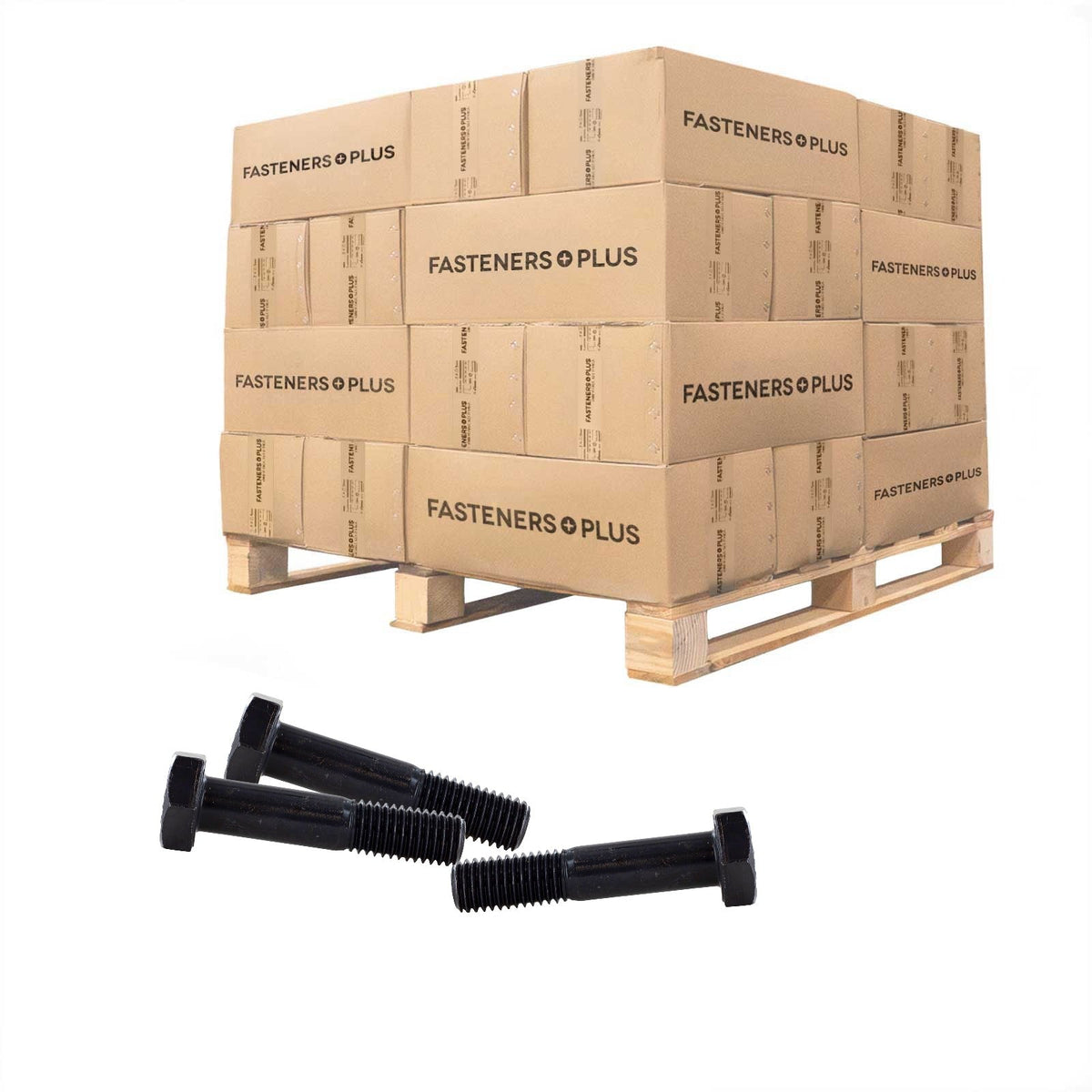 Conquest 5/8" x 3" A325 Type 1 Heavy Hex Structural Bolt, Plain - Pallet of 5,400