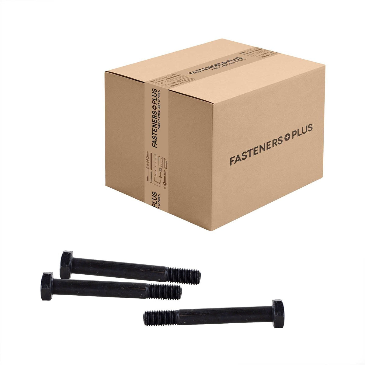 Conquest 5/8" x 5" A325 Type 1 Heavy Hex Structural Bolt, Plain - Carton of 380