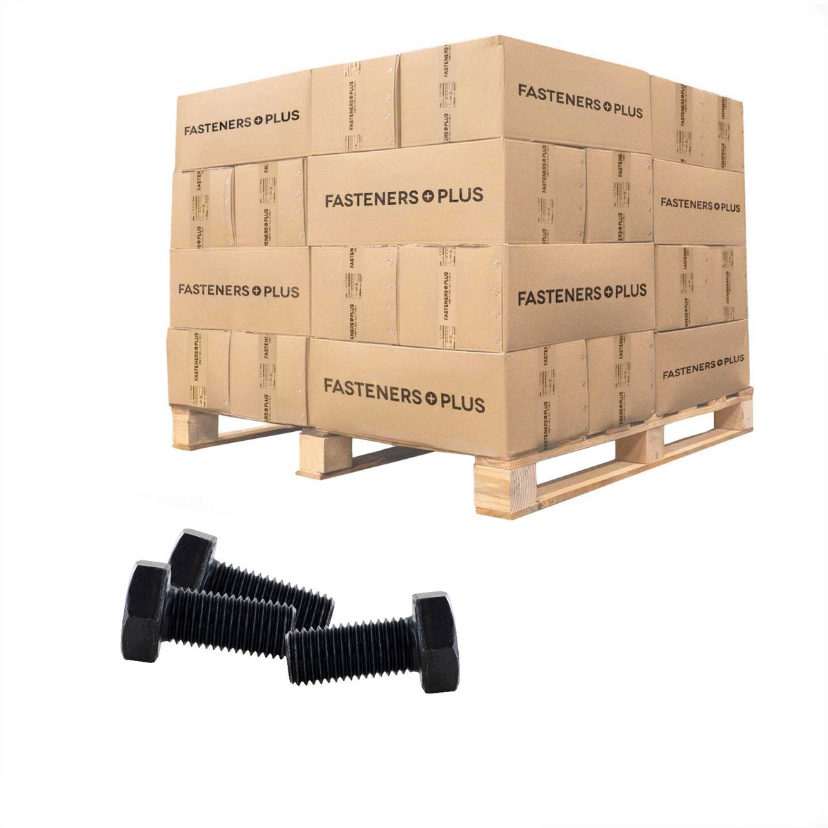 Conquest 7/8" x 2" A325 Type 1 Fully Coarse Threaded Heavy Hex Structural Bolt, Plain - Pallet of 3,240
