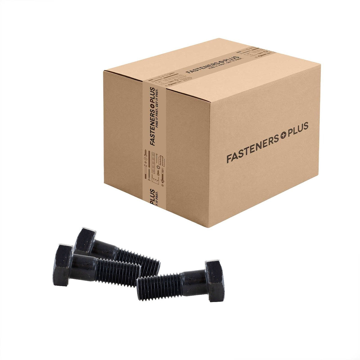 Conquest 7/8" x 2-1/2" A325 Type 1 Heavy Hex Structural Bolt, Plain - Carton of 330