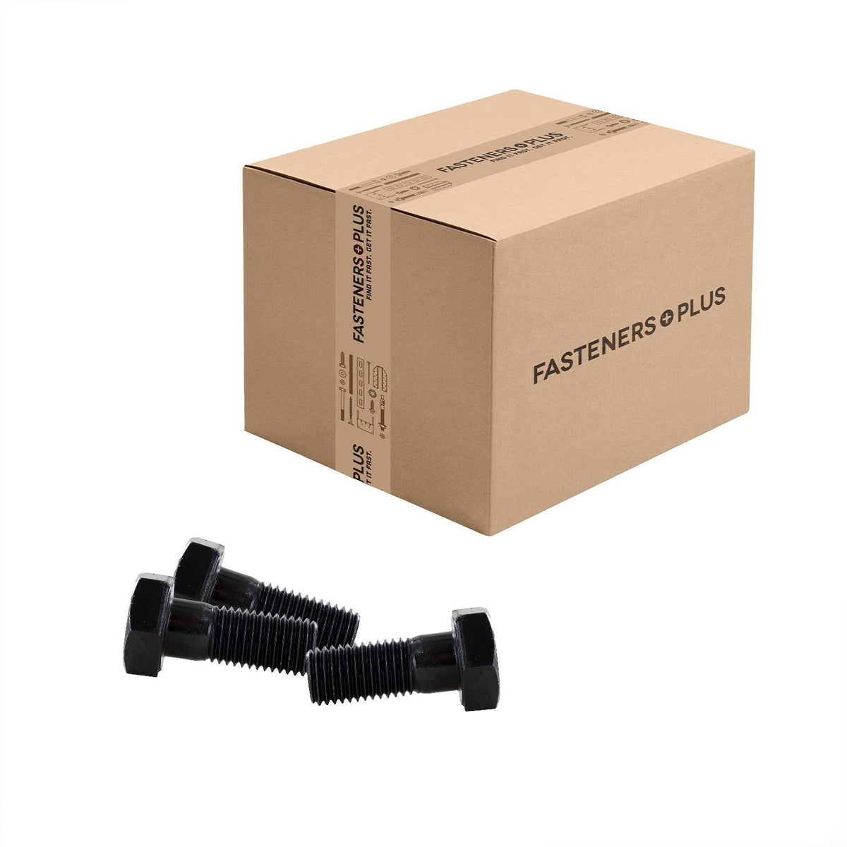 Conquest 7/8" x 2-1/4" A325 Type 1 Heavy Hex Structural Bolt, Plain - Carton of 350