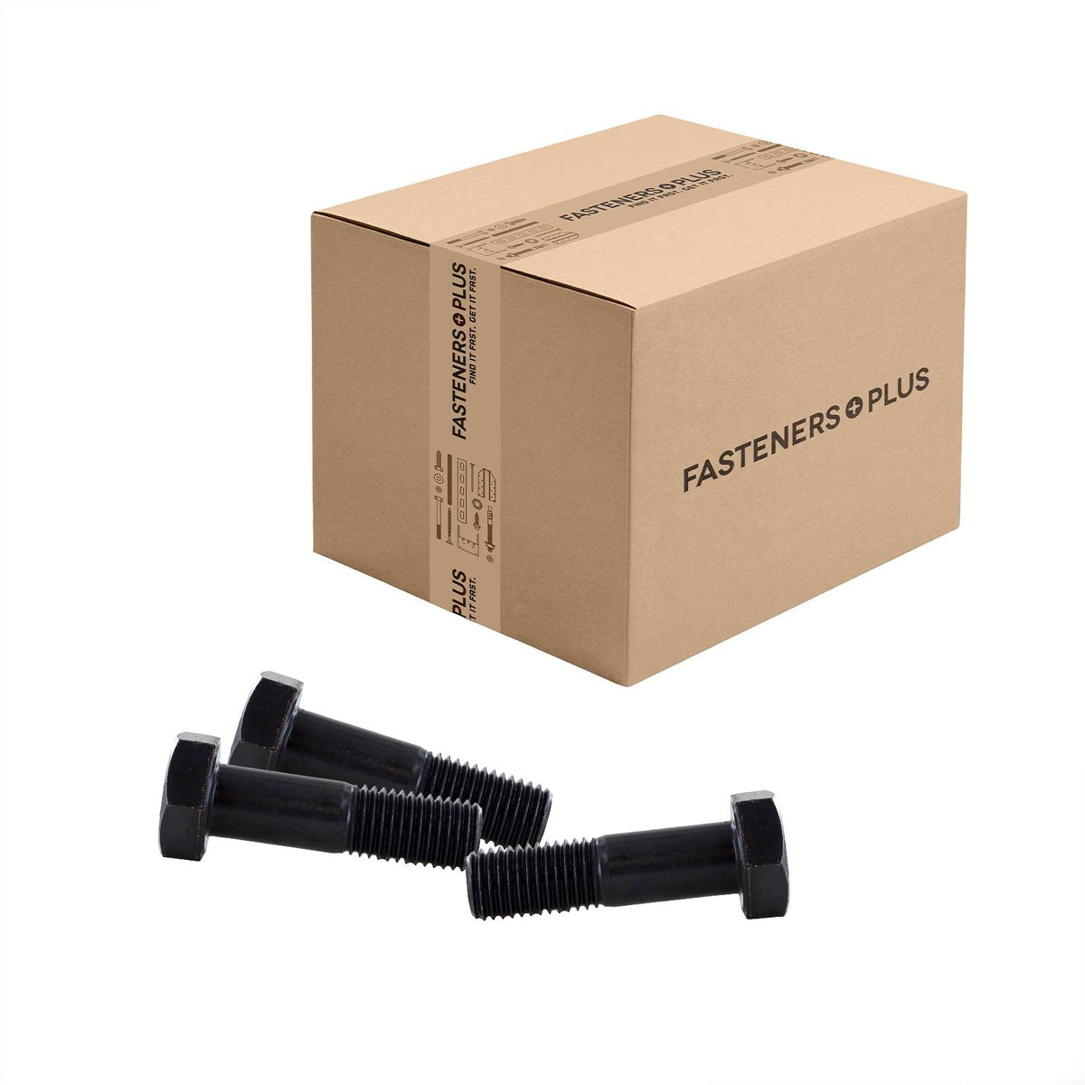 Conquest 7/8" x 3-1/4" A325 Type 1 Heavy Hex Structural Bolt, Plain - Carton of 280
