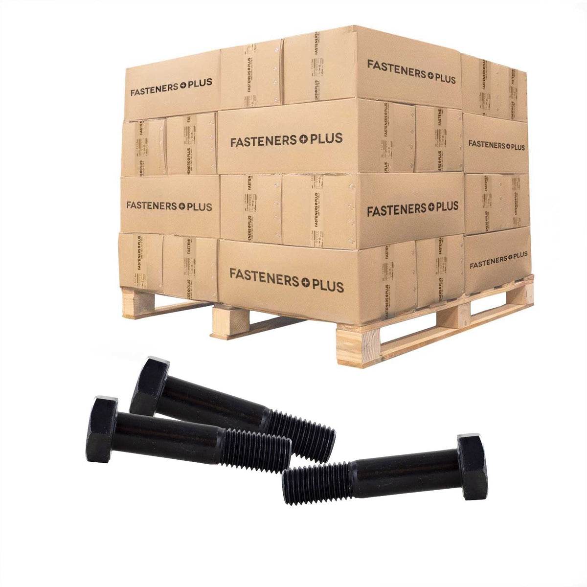 Conquest 7/8" x 4" A325 Type 1 Heavy Hex Structural Bolt, Plain - Pallet of 2,160