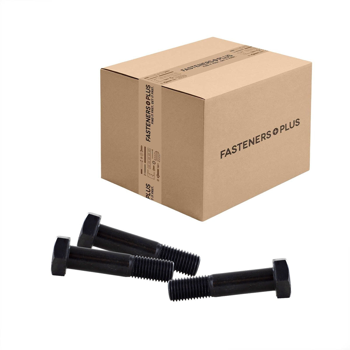 Conquest 7/8" x 4" A325 Type 1 Heavy Hex Structural Bolt, Plain - Carton of 240