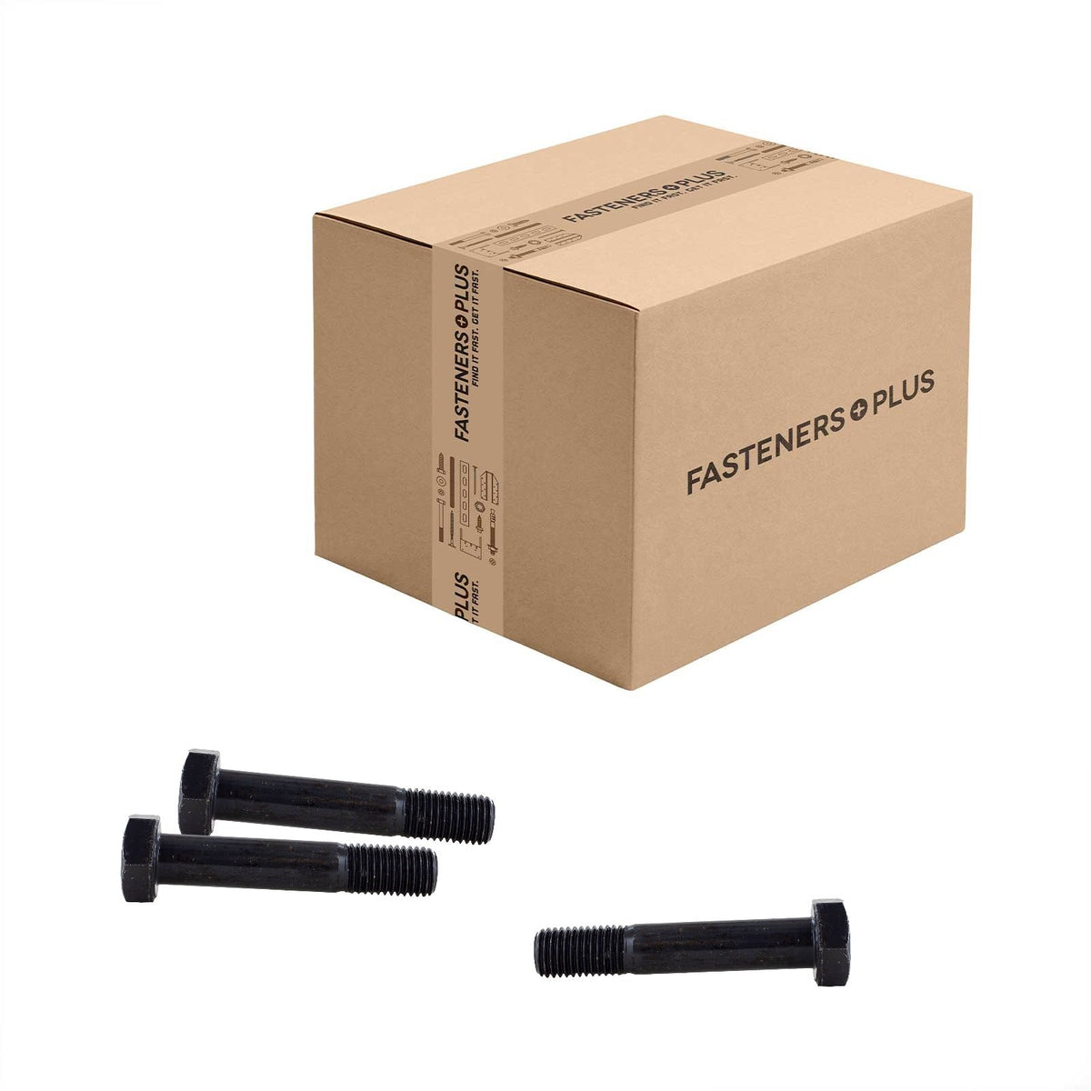 Conquest 7/8" x 4-3/4" A325 Type 1 Heavy Hex Structural Bolt, Plain - Carton of 60