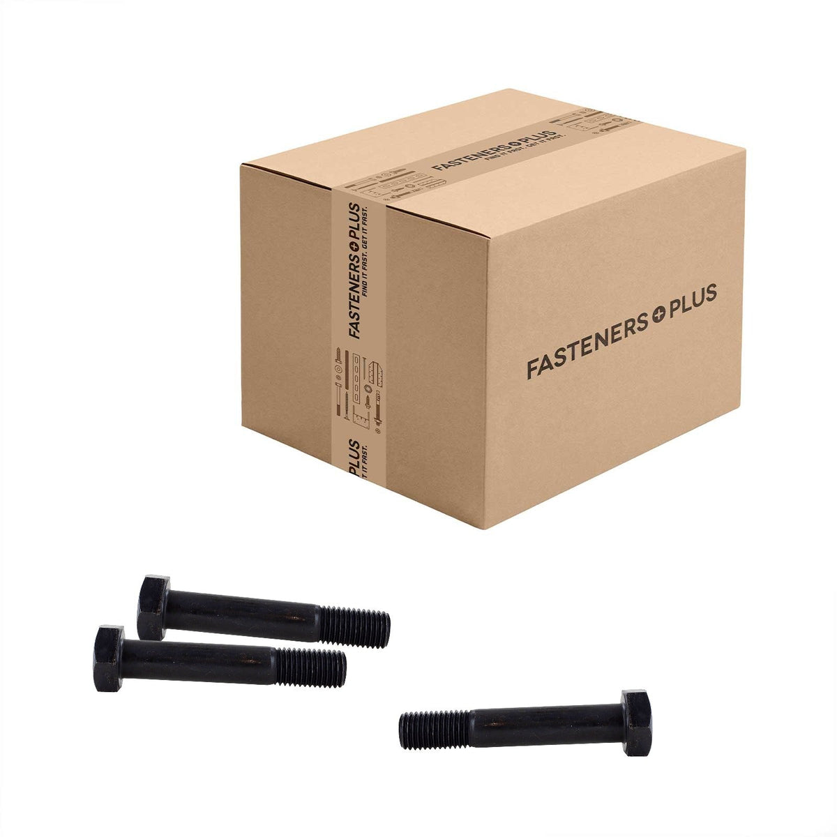 Conquest 7/8" x 5" A325 Type 1 Heavy Hex Structural Bolt, Plain - Carton of 180