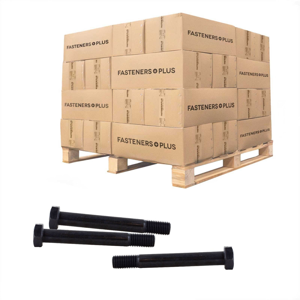 Conquest 7/8" x 7" A325 Type 1 Heavy Hex Structural Bolt, Plain - Pallet of 360