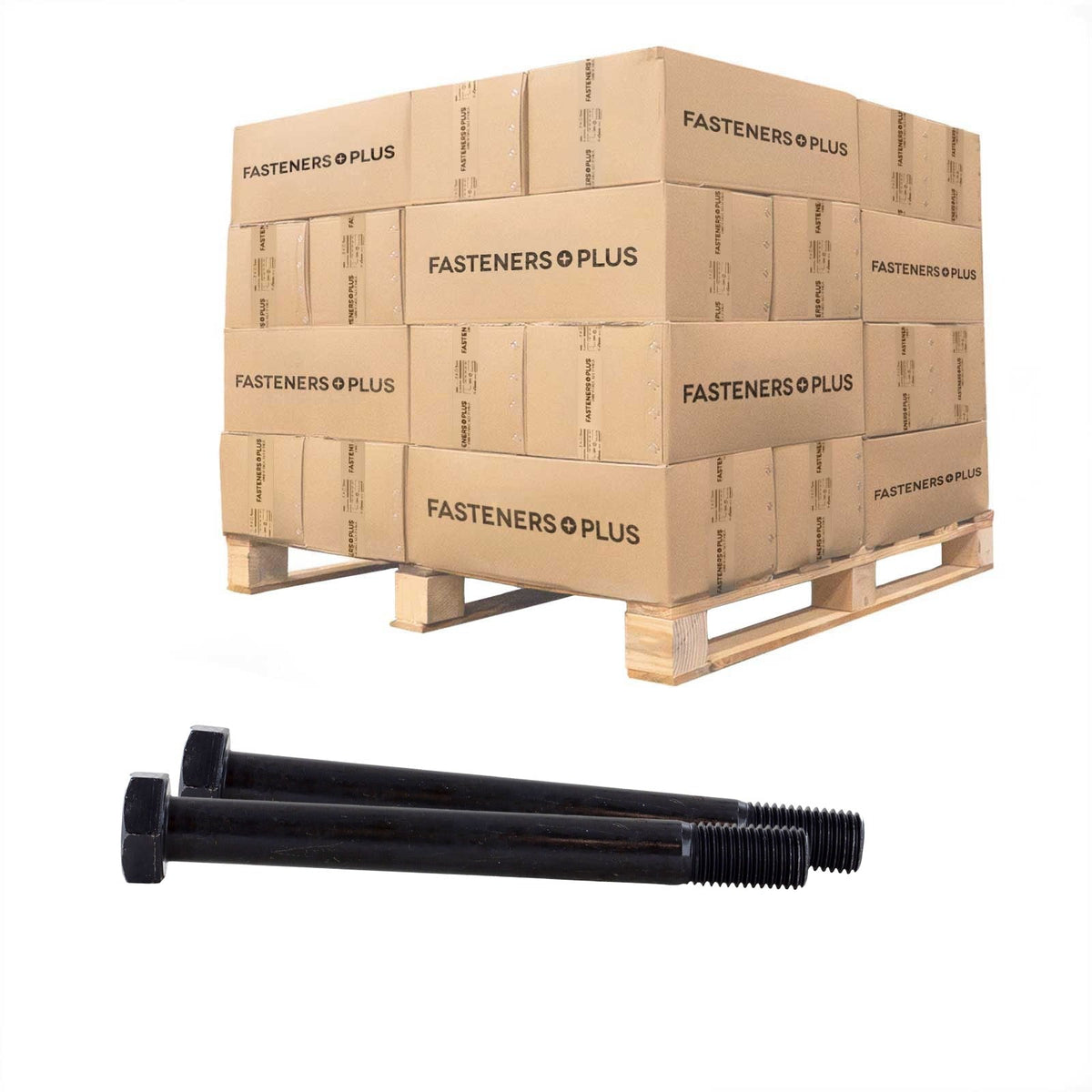 Conquest 7/8" x 8-1/2" A325 Type 1 Heavy Hex Structural Bolt, Plain - Pallet of 315