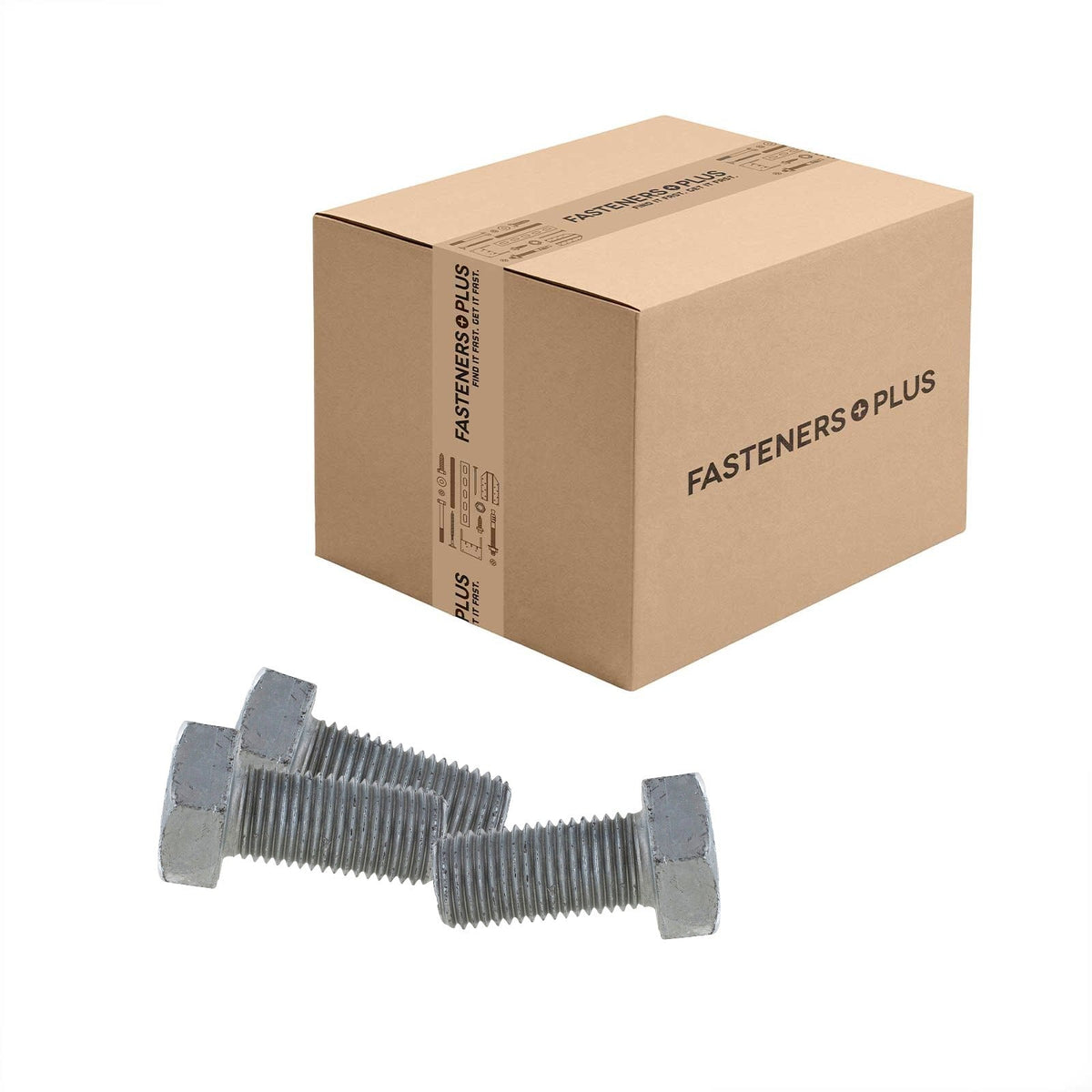Conquest 1-1/4" x 2-3/4" A325 Type 1 Fully Coarse Threaded Heavy Hex Structural Bolt, Hot Dip Galvanized - Carton of 130