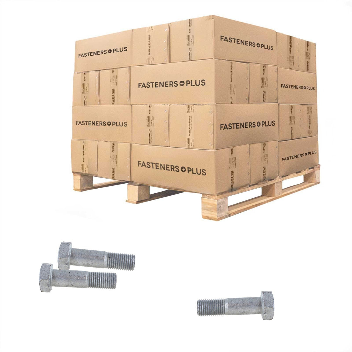 Conquest 1-1/4" x 4-3/4" A325 Type 1 Heavy Hex Structural Bolt, Hot Dip Galvanized - Pallet of 765