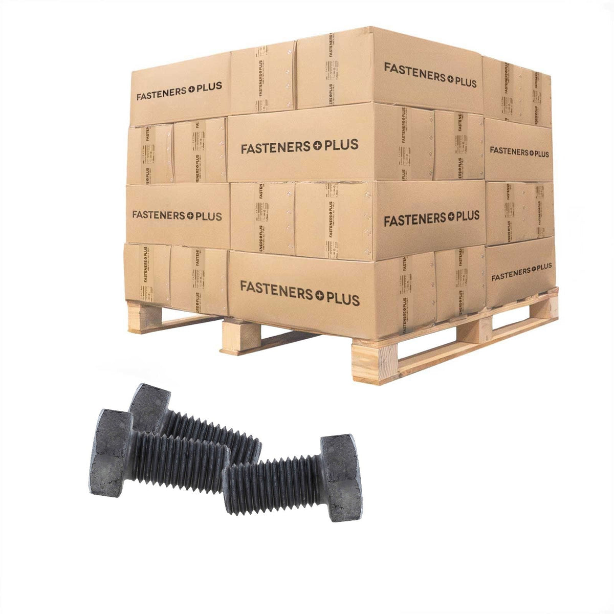 Conquest 1-1/8" x 2-1/4" A325 Type 1 Fully Coarse Threaded Heavy Hex Structural Bolt, Hot Dip Galvanized - Pallet of 1,530