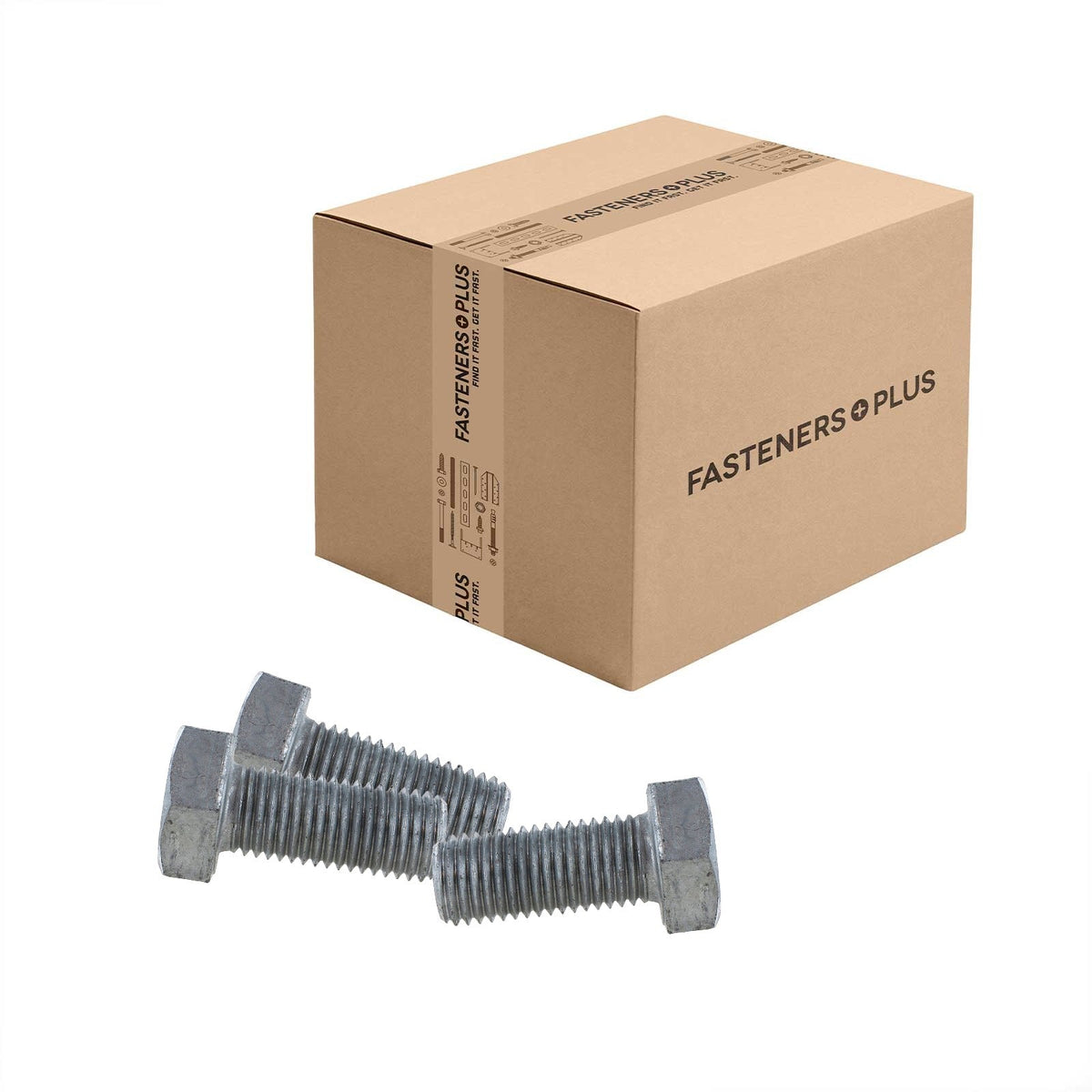 Conquest 1-1/8" x 2-3/4" A325 Type 1 Fully Coarse Threaded Heavy Hex Structural Bolt, Hot Dip Galvanized - Carton of 170