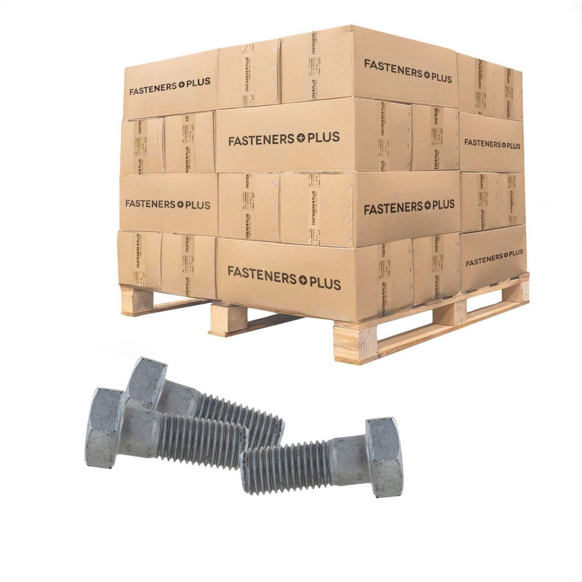 Conquest 1-1/8" x 3" A325 Type 1 Heavy Hex Structural Bolt, Hot Dip Galvanized - Pallet of 1,530