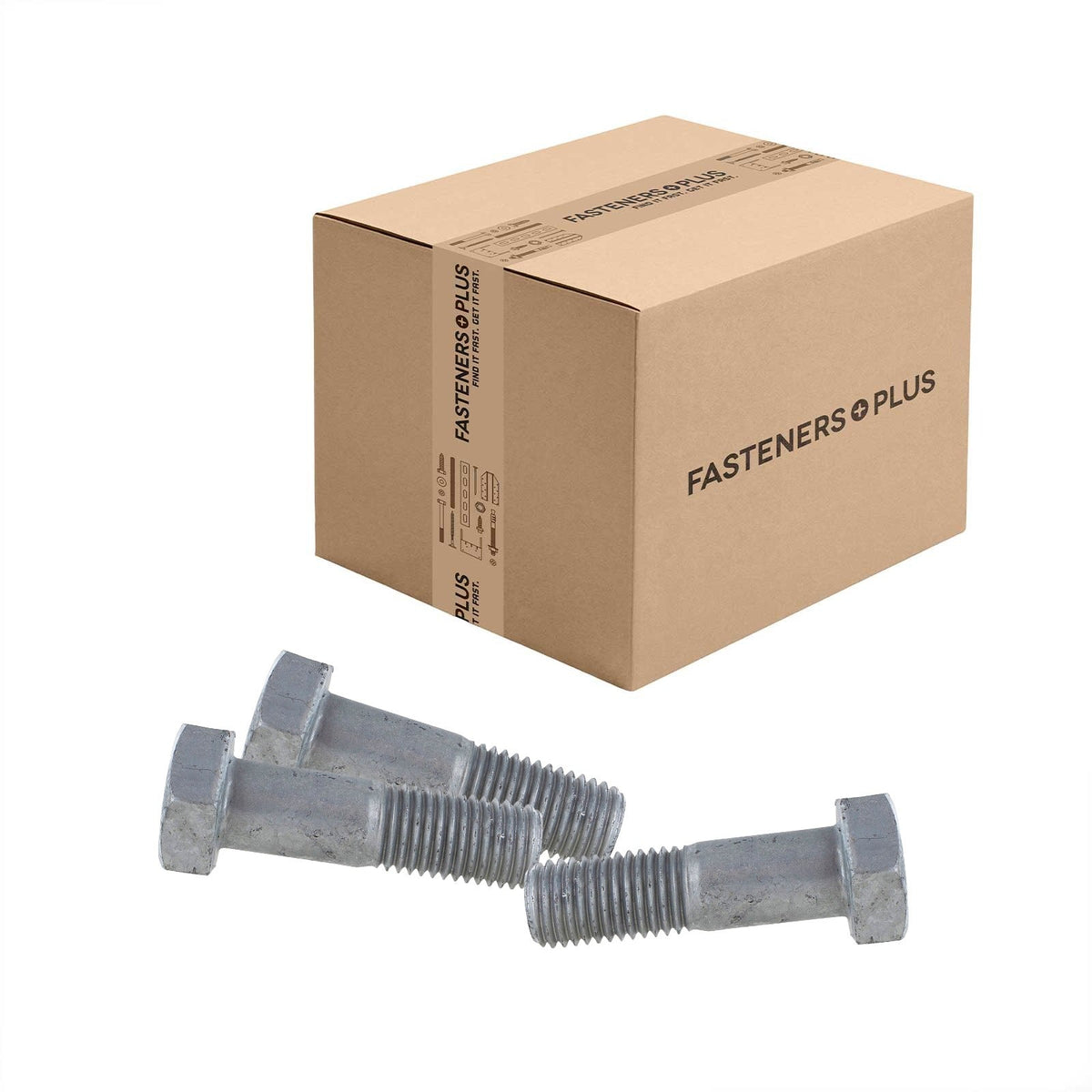 Conquest 1-1/8" x 4" A325 Type 1 Heavy Hex Structural Bolt, Hot Dip Galvanized - Carton of 125