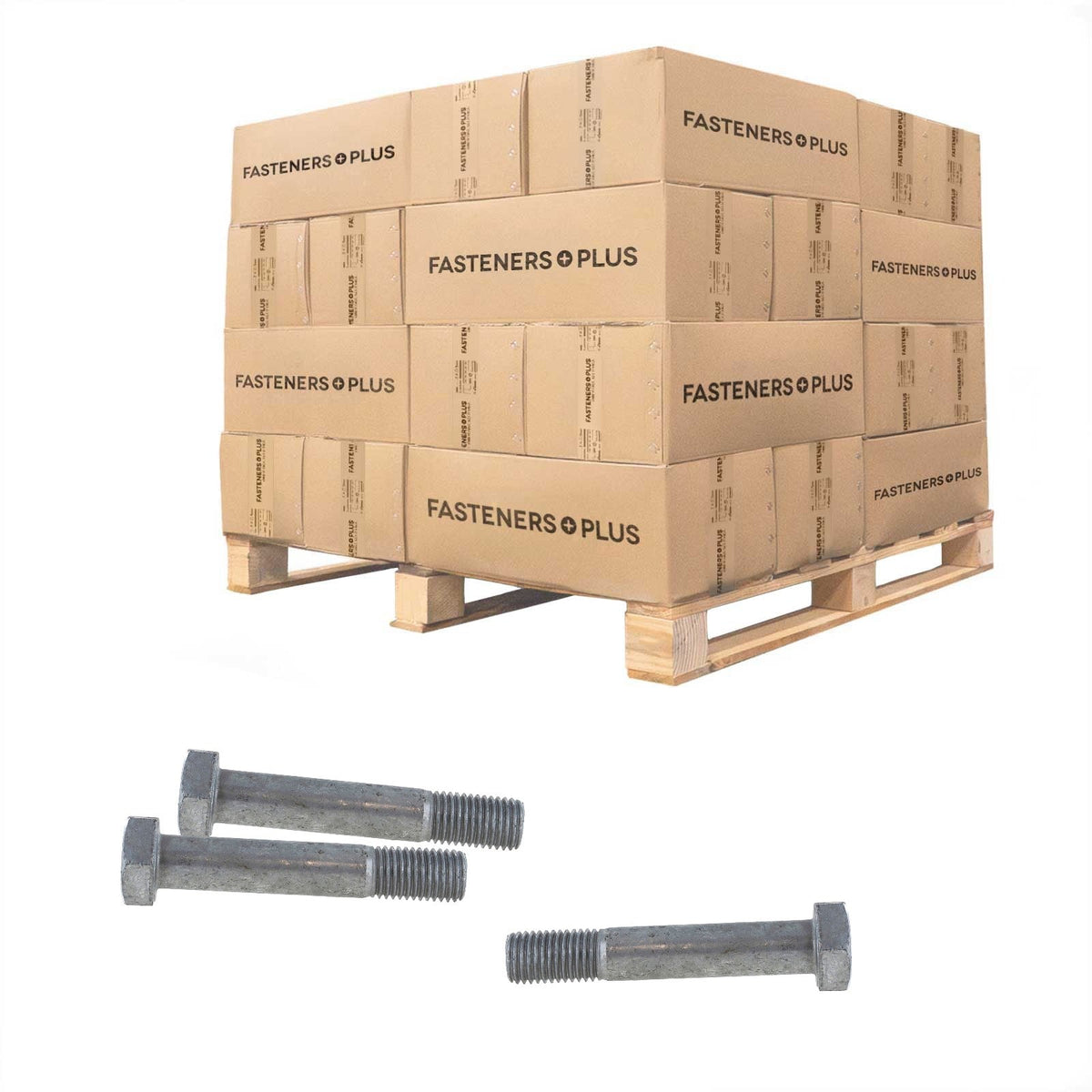 Conquest 1-1/8" x 6-1/2" A325 Type 1 Heavy Hex Structural Bolt, Hot Dip Galvanized - Pallet of 675