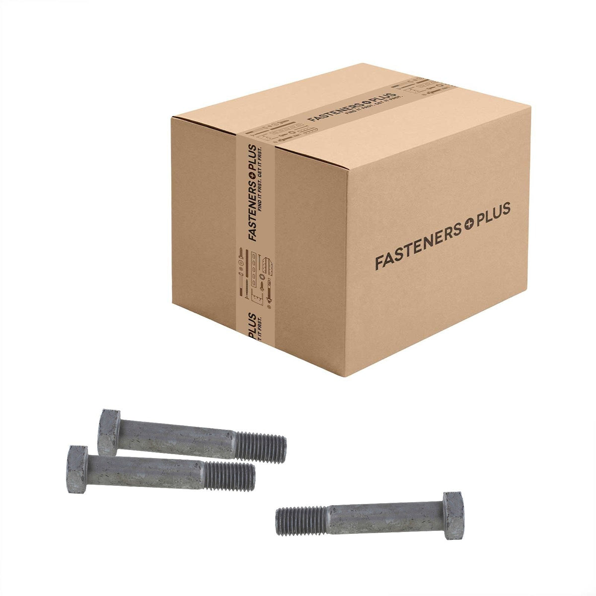 Conquest 1-1/8" x 7" A325 Type 1 Heavy Hex Structural Bolt, Hot Dip Galvanized - Carton of 70
