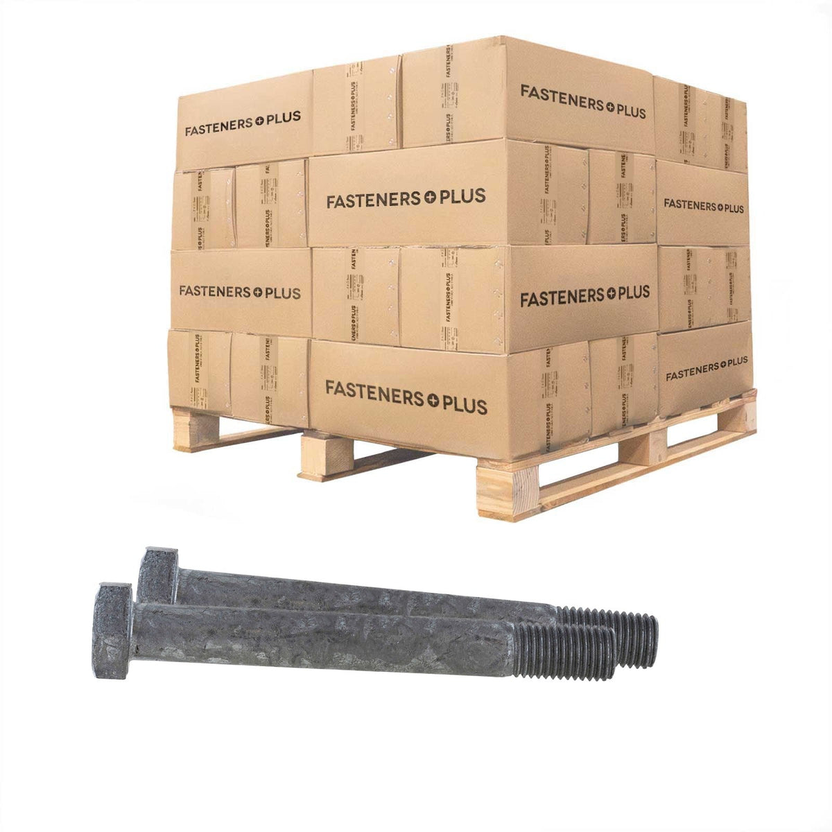 Conquest 1-1/8" x 9-1/2" A325 Type 1 Heavy Hex Structural Bolt, Hot Dip Galvanized - Pallet of 360