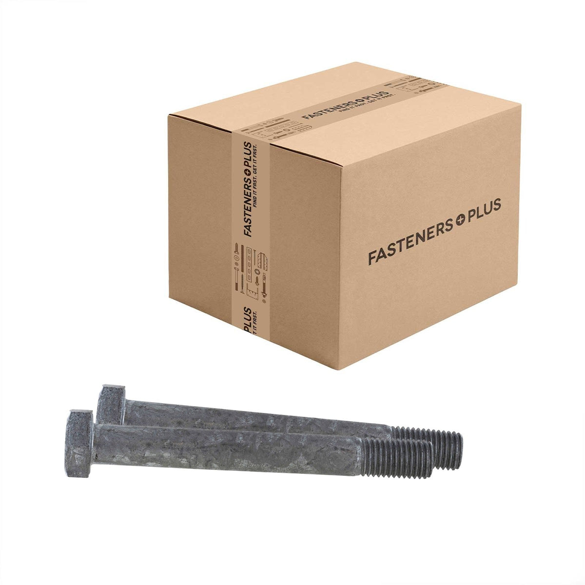 Conquest 1-1/8" x 9-1/2" A325 Type 1 Heavy Hex Structural Bolt, Hot Dip Galvanized - Carton of 40