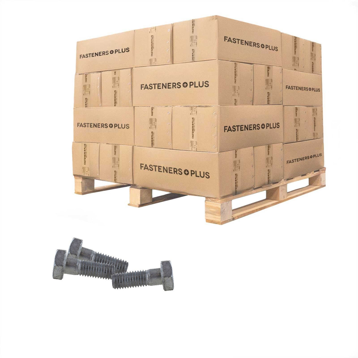 Conquest 1/2" x 1-1/2" A325 Type 1 Heavy Hex Structural Bolt, Hot Dip Galvanized - Pallet of 14,400