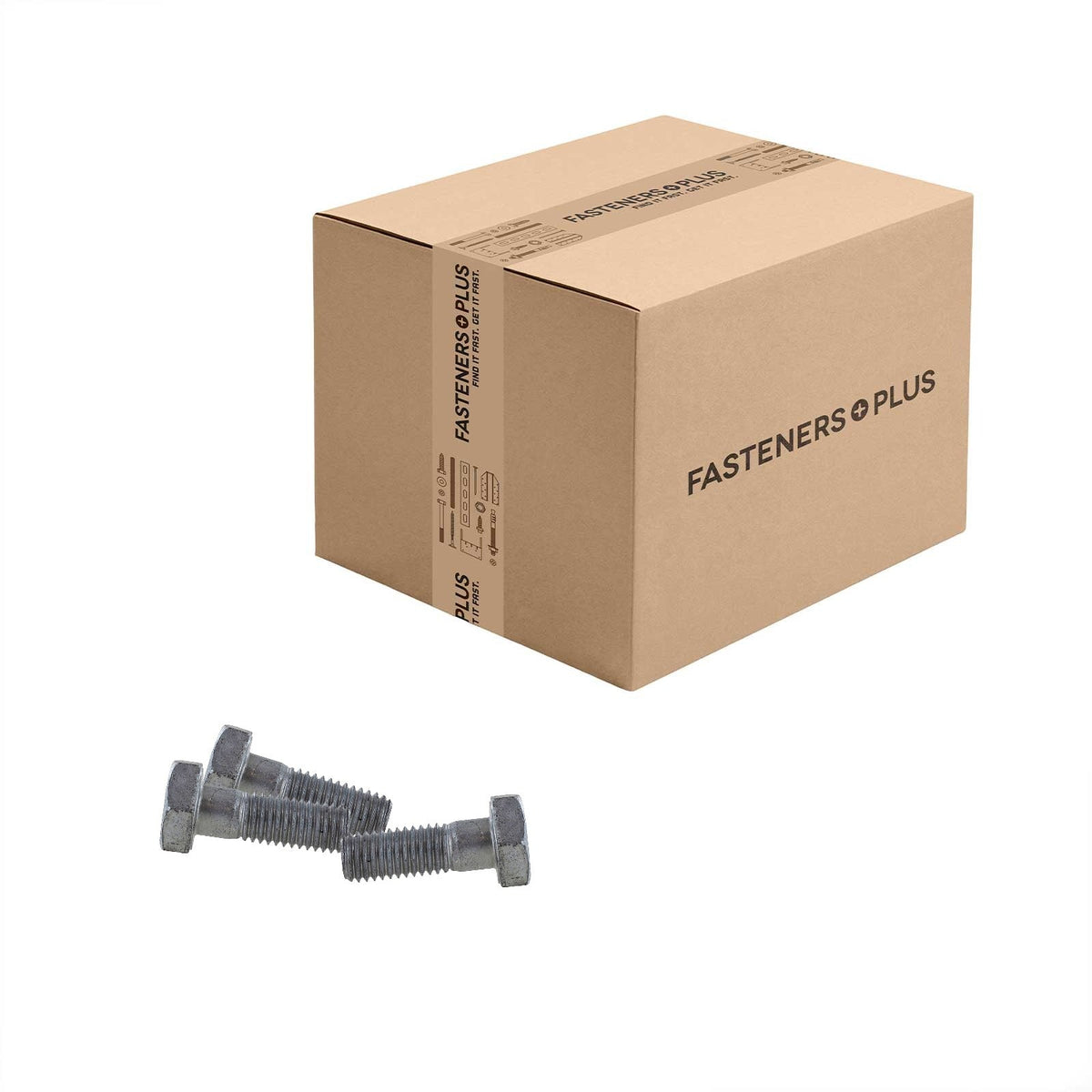 Conquest 1/2" x 1-1/2" A325 Type 1 Heavy Hex Structural Bolt, Hot Dip Galvanized - Carton of 1,600