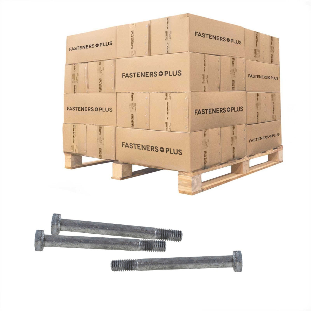 Conquest 1/2" x 5" A325 Type 1 Heavy Hex Structural Bolt, Hot Dip Galvanized - Pallet of 1,575