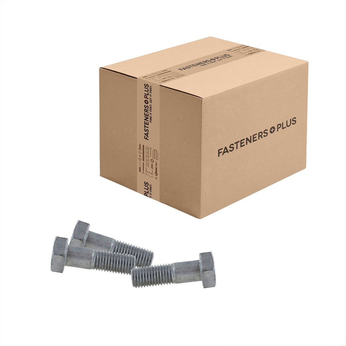 Conquest 3/4" x 2-1/2" A325 Type 1 Heavy Hex Structural Bolt, Hot Dip Galvanized - Carton of 450