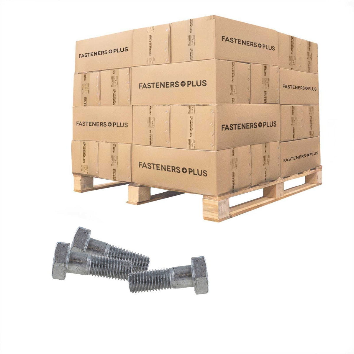 Conquest 3/4" x 2-1/4" A325 Type 1 Heavy Hex Structural Bolt, Hot Dip Galvanized - Pallet of 4,500