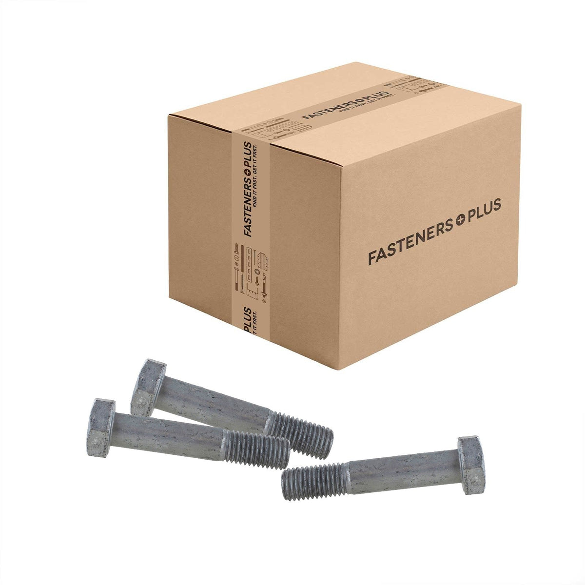 Conquest 3/4" x 4" A325 Type 1 Heavy Hex Structural Bolt, Hot Dip Galvanized - Carton of 320