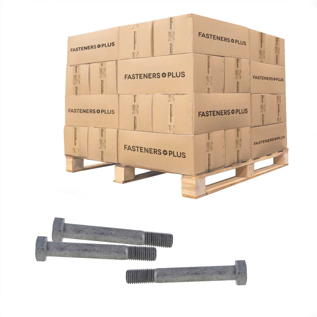 Conquest 3/4" x 5-1/2" A325 Type 1 Heavy Hex Structural Bolt, Hot Dip Galvanized - Pallet of 2,160