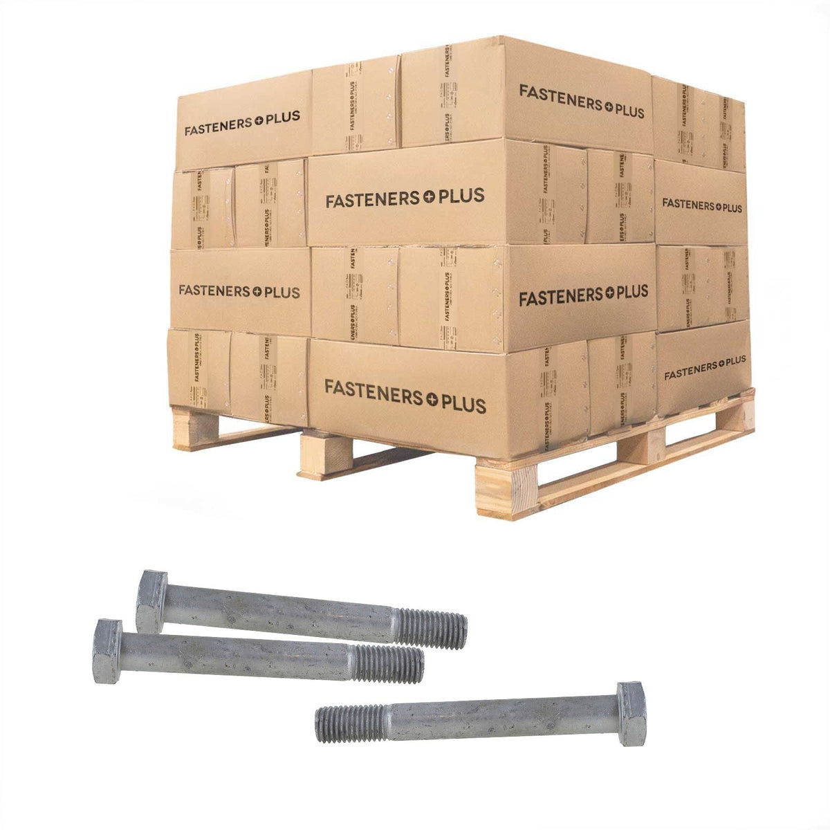 Conquest 3/4" x 6" A325 Type 1 Heavy Hex Structural Bolt, Hot Dip Galvanized - Pallet of 2,160