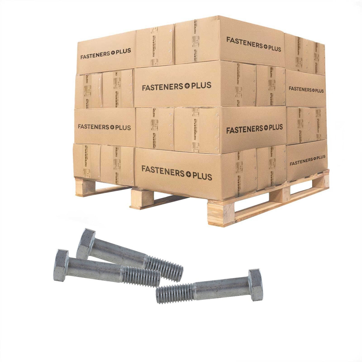 Conquest 5/8" x 3-1/4" A325 Type 1 Heavy Hex Structural Bolt, Hot Dip Galvanized - Pallet of 4,860