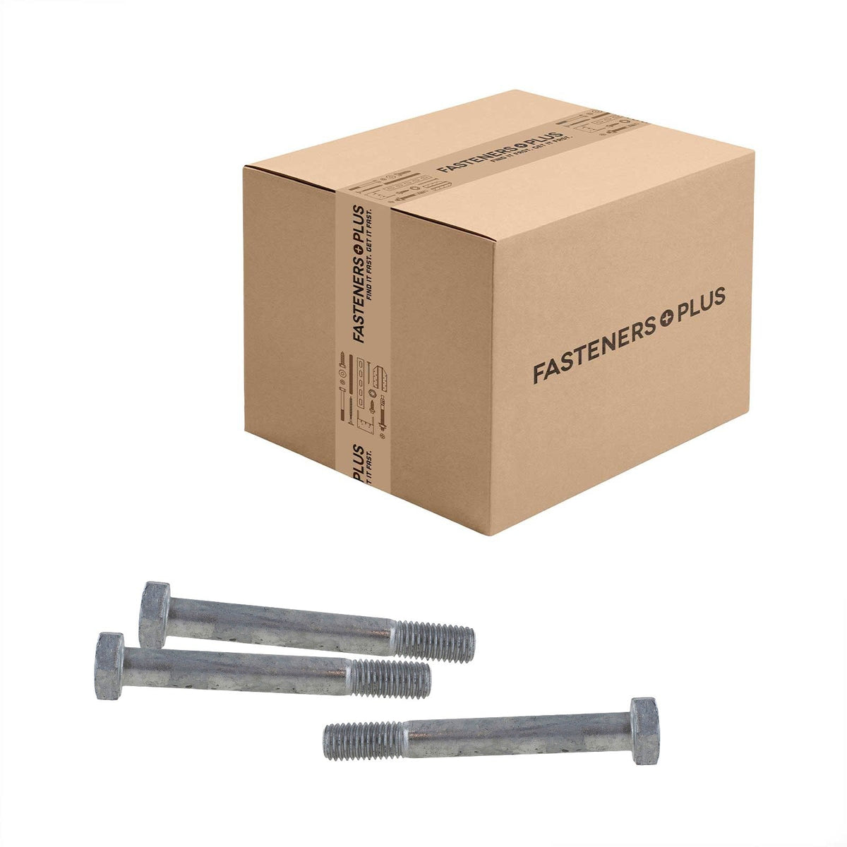 Conquest 5/8" x 5" A325 Type 1 Heavy Hex Structural Bolt, Hot Dip Galvanized - Carton of 380