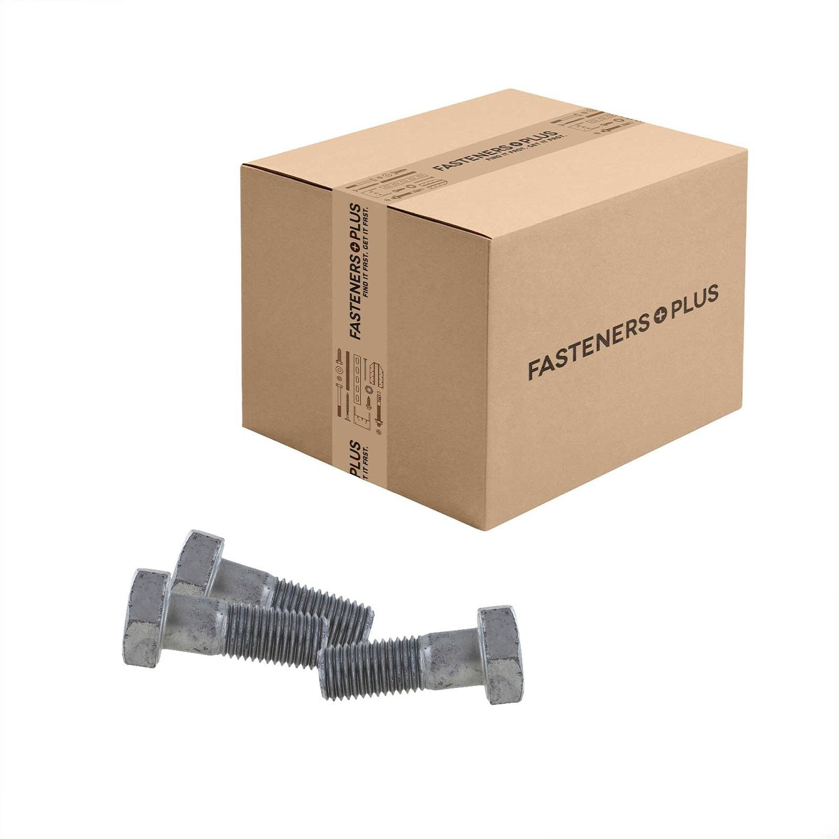 Conquest 7/8" x 2-1/2" A325 Type 1 Heavy Hex Structural Bolt, Hot Dip Galvanized - Carton of 330