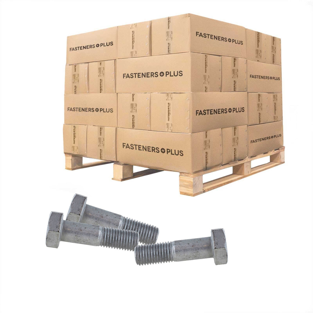 Conquest 7/8" x 3-1/4" A325 Type 1 Heavy Hex Structural Bolt, Hot Dip Galvanized - Pallet of 2,520