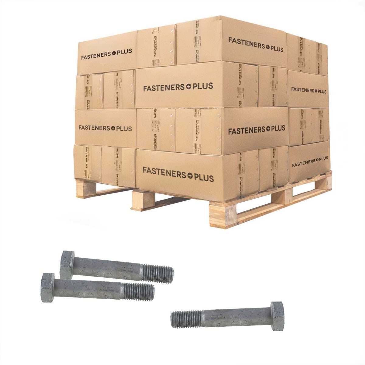 Conquest 7/8" x 5" A325 Type 1 Heavy Hex Structural Bolt, Hot Dip Galvanized - Pallet of 1,620