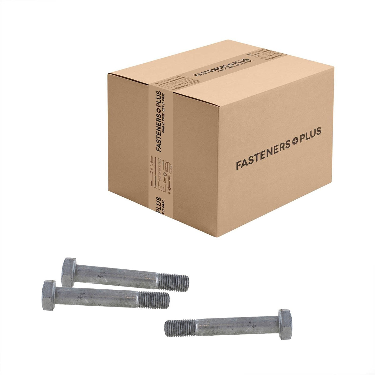 Conquest 7/8" x 5-3/4" A325 Type 1 Heavy Hex Structural Bolt, Hot Dip Galvanized - Carton of 100