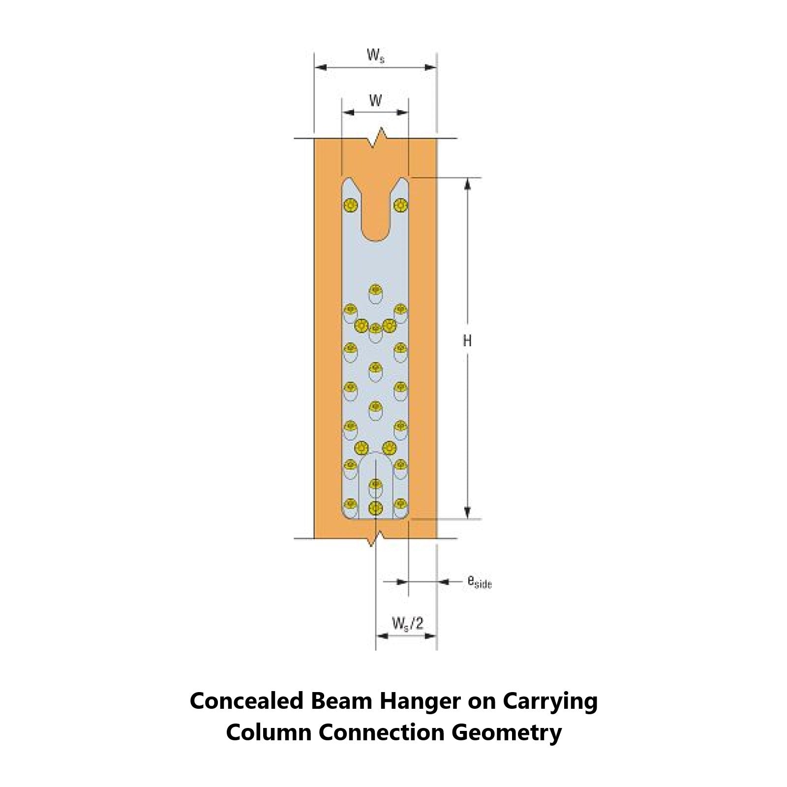 Simpson Strong-Tie 3" x 15 3/8" Electrogalvanized Concealed Beam Hanger - Gray Paint