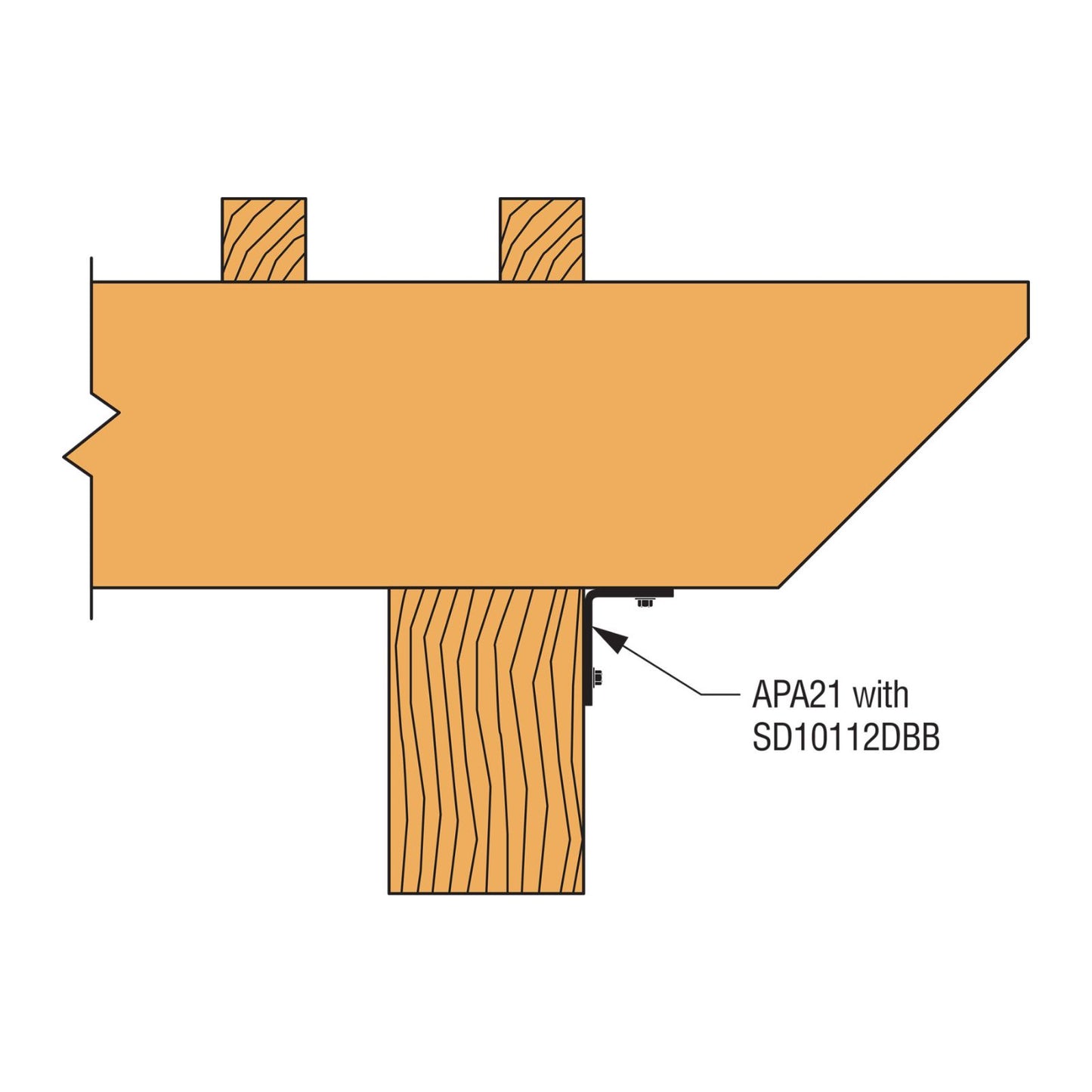 Simpson Strong-Tie SD10112DBBR50 #10 x 1-1/2" Connector Screw Hex Drive - Double Barrier Black | Qty. 50