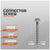 Connector screw with specifications on a gray background