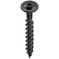 Simpson Strong-Tie #9 x 1-1/2" Outdoor Accents Wafer-Head Connector screw - Double Barrier Coating, Black | Qty. 50 