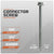 Connector screw with specifications on a gray background