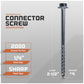 Connector screw with specifications on a gray background