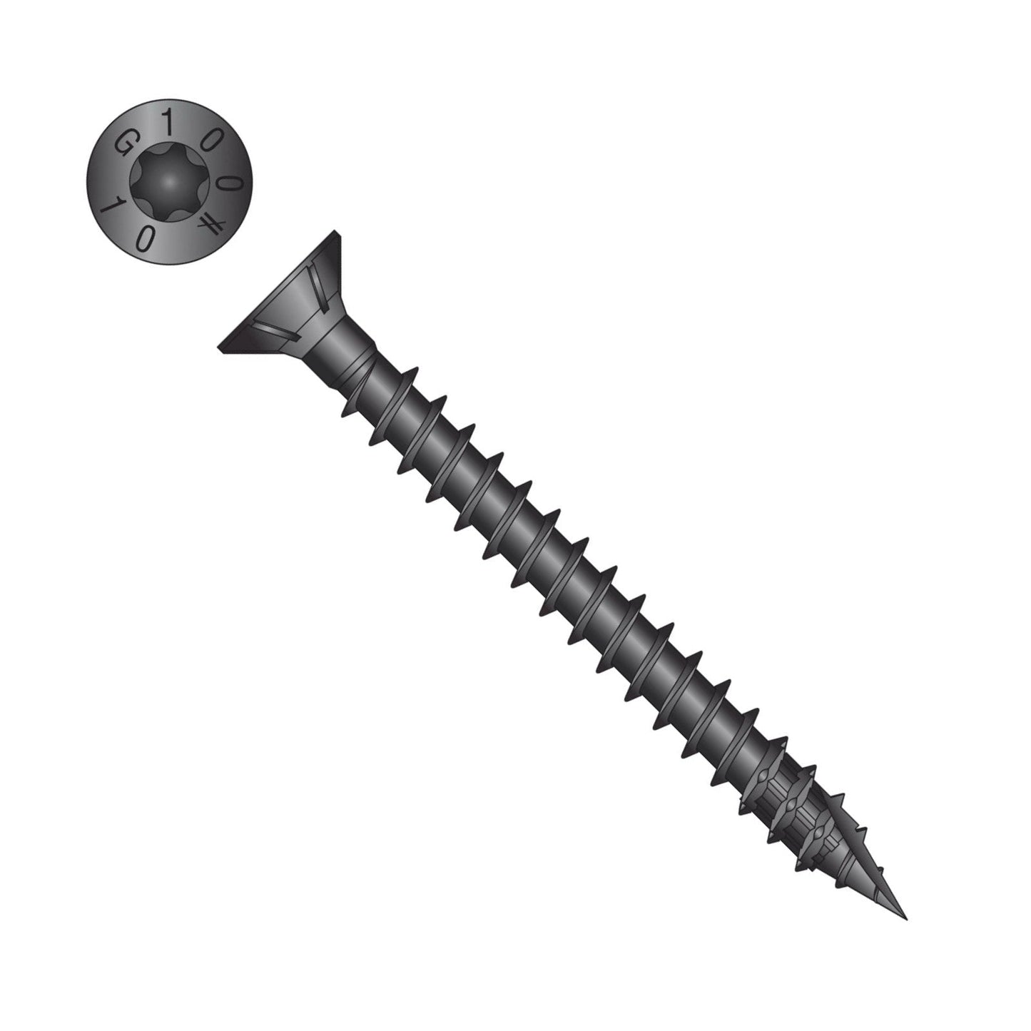 Simpson Strong-Tie Timber CF flat head screw with black e coat