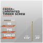 0.315" x 4-3/4" Strong-Drive SDCF Timber-CF Screw - Yellow Zinc - Specifications